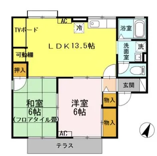 セジュール西小坂井 C【1階】の間取り