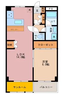 石金エクセレントビル【2階】の間取り