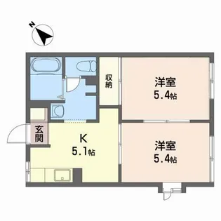 フォーブル加賀野【1階】の間取り
