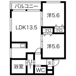 Prescelto手稲本町【4階】の間取り