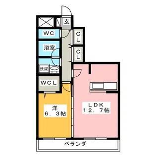 アクア・レガーレステージI【2階】の間取り
