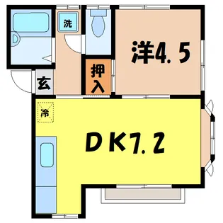 宮武ハイツ(深谷市幡羅町)【2階】の間取り