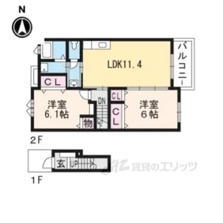 フラン・シャトン【2階】の間取り