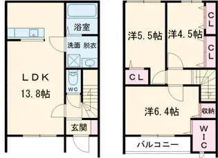 Twin Terrace千波 Cの間取り