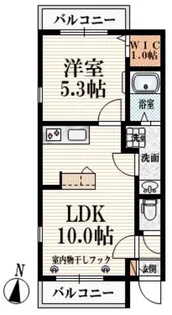 ラティフォリア市ヶ谷【1階】の間取り