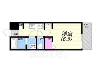 ルストーレ西宮北口【3階】の間取り