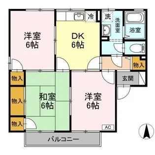 セゾン・ヴェール A棟【2階】の間取り
