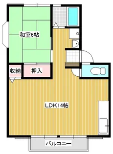 パークハイツサイキC【2階】の間取り
