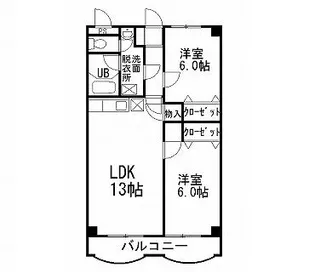 シモヒライハイツ【2階】の間取り
