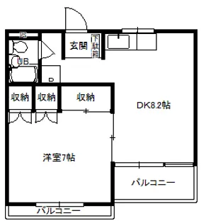 リバティ前橋【2階】の間取り
