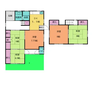 三重県三重郡川越町大字高松【一戸建】の間取り