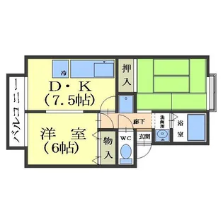 ガーデンハウス・ジェミニ【1階】の間取り