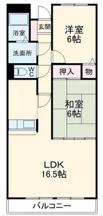 ムーンパーク服部【2階】の間取り