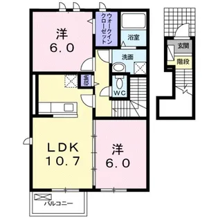 シャルマンジャン3B【2階】の間取り
