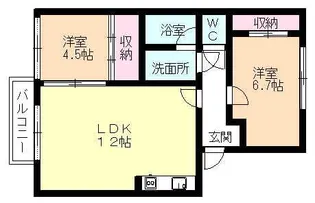 ぴあの【2階】の間取り
