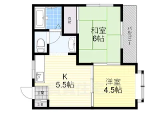 ベルメゾン【2階】の間取り