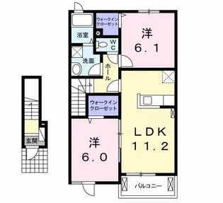 ブリーゼ・ベル・ウッドI【2階】の間取り