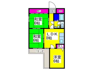 キングスコート【2階】の間取り