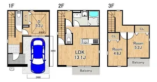 大阪府大阪市福島区吉野1【一戸建】の間取り