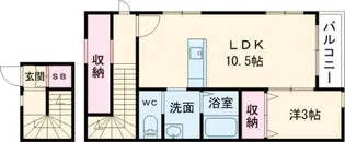 ドルチェ・ヴィータ柳川C【1階】の間取り