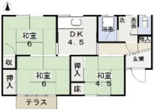 岡山県岡山市北区中仙道1【一戸建】の間取り
