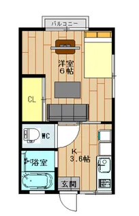 ファーニッシュド・ステイ諏訪城南1【2階】の間取り