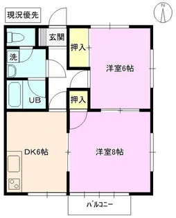 サンライフ古里【2階】の間取り
