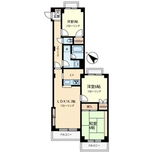 ヴァンベール五本木【4階】の間取り