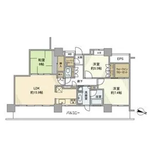 パークハウスさいたま新都心MID TOWER【6階】の間取り