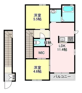 ノースヒル【2階】の間取り
