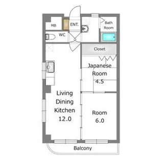あさひレジデンス【4階】の間取り