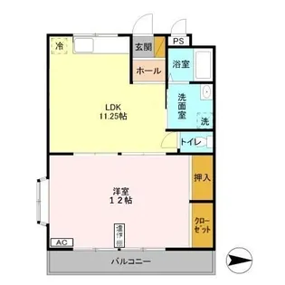 ハマノハイツ【2階】の間取り