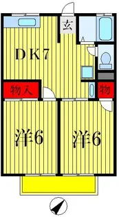 2DKの間取り画像