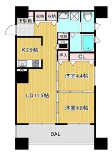 mottoたくま宿【2階】の間取り