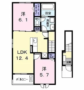 セシルII【2階】の間取り