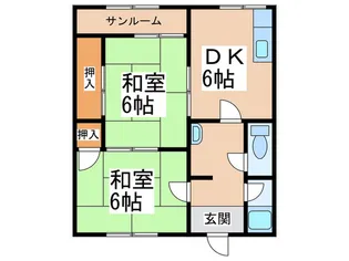 太陽マンション【2階】の間取り