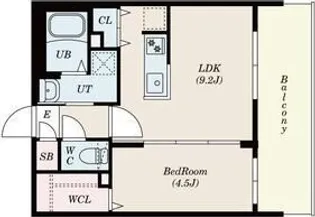 プライマル札幌桑園【9階】の間取り