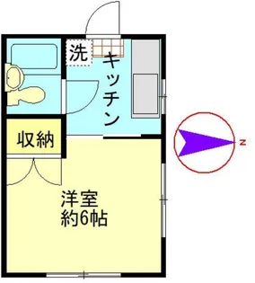 見田コーポ【1階】の間取り