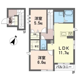 メゾン・ド・プラージュ湘南III【2階】の間取り