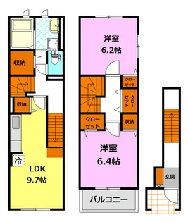茨城県筑西市小川【アパート】の間取り