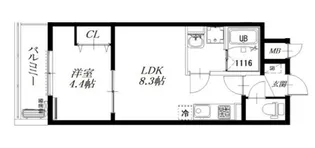 大阪府大阪市福島区吉野4【マンション】の間取り