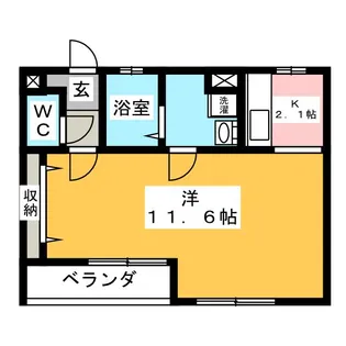 レジデンス小花【1階】の間取り
