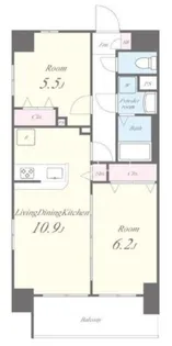 ライツ福助【6階】の間取り