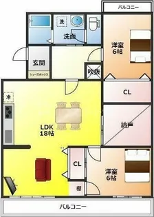 埼玉県さいたま市北区土呂町1【マンション】の間取り