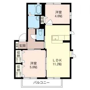 アミスタ B【1階】の間取り