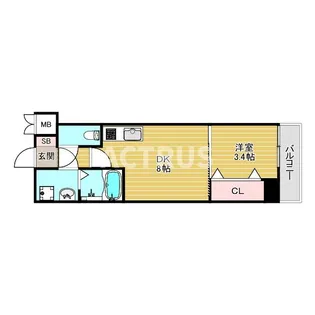 大阪府大阪市東住吉区山坂2【マンション】の間取り