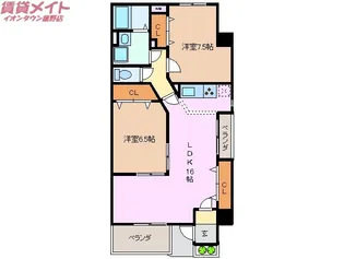 サンライズ櫻 A棟【1階】の間取り