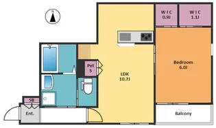 アルコーブ南荻窪【1階】の間取り