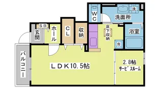 リトリートS【1階】の間取り