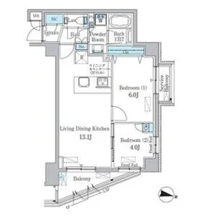スタイリオ渋谷南平台【4階】の間取り